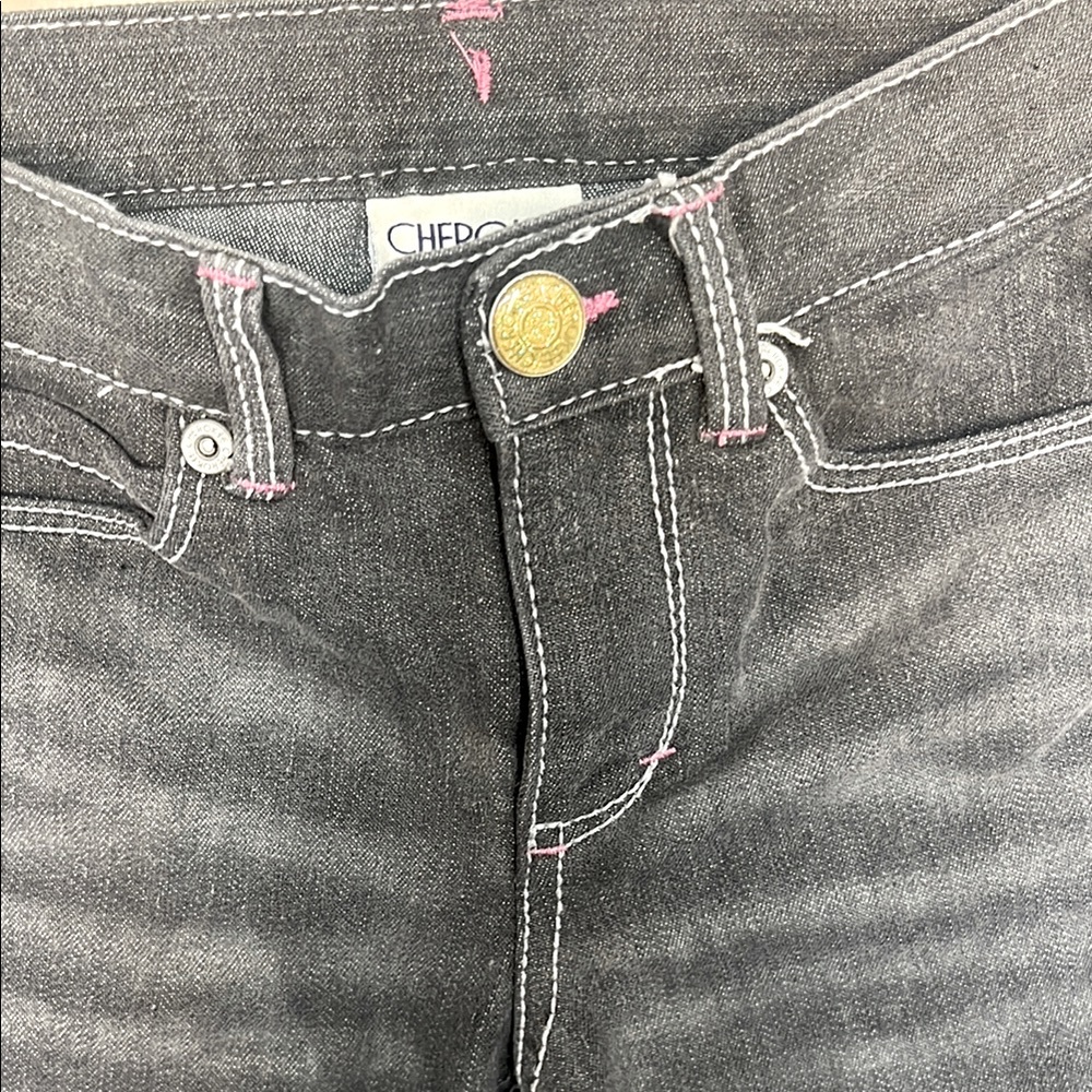 CHEROKEE‎ Toddlers Gray Embroidered Jeans 2T - Picture 3 of 5